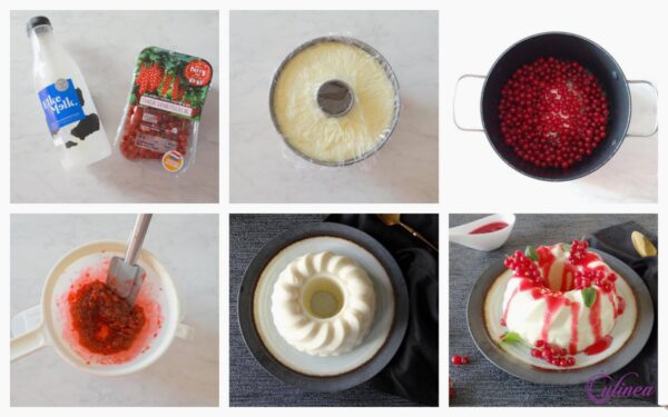 Feestelijke Griesmeelpudding met rode bessensaus