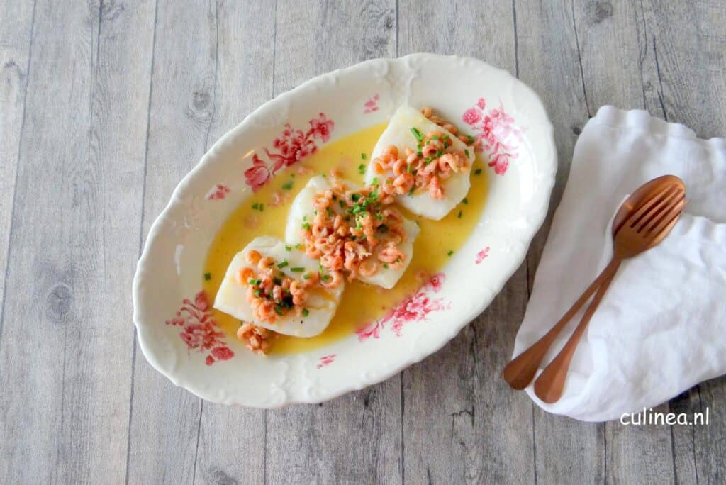 Kabeljauw met butter en eek