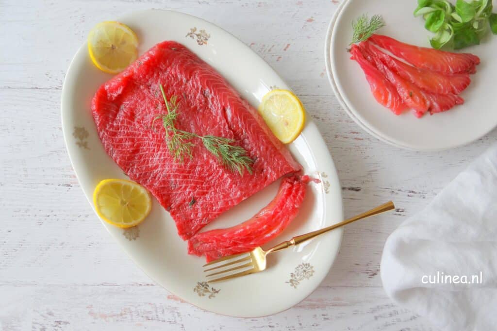 Rode biet Gravad lax
