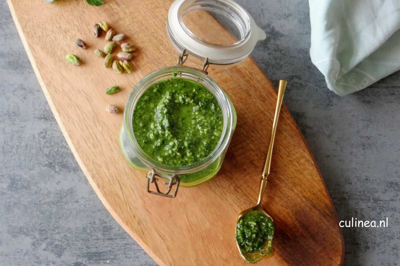 Waterkers pesto met pistache