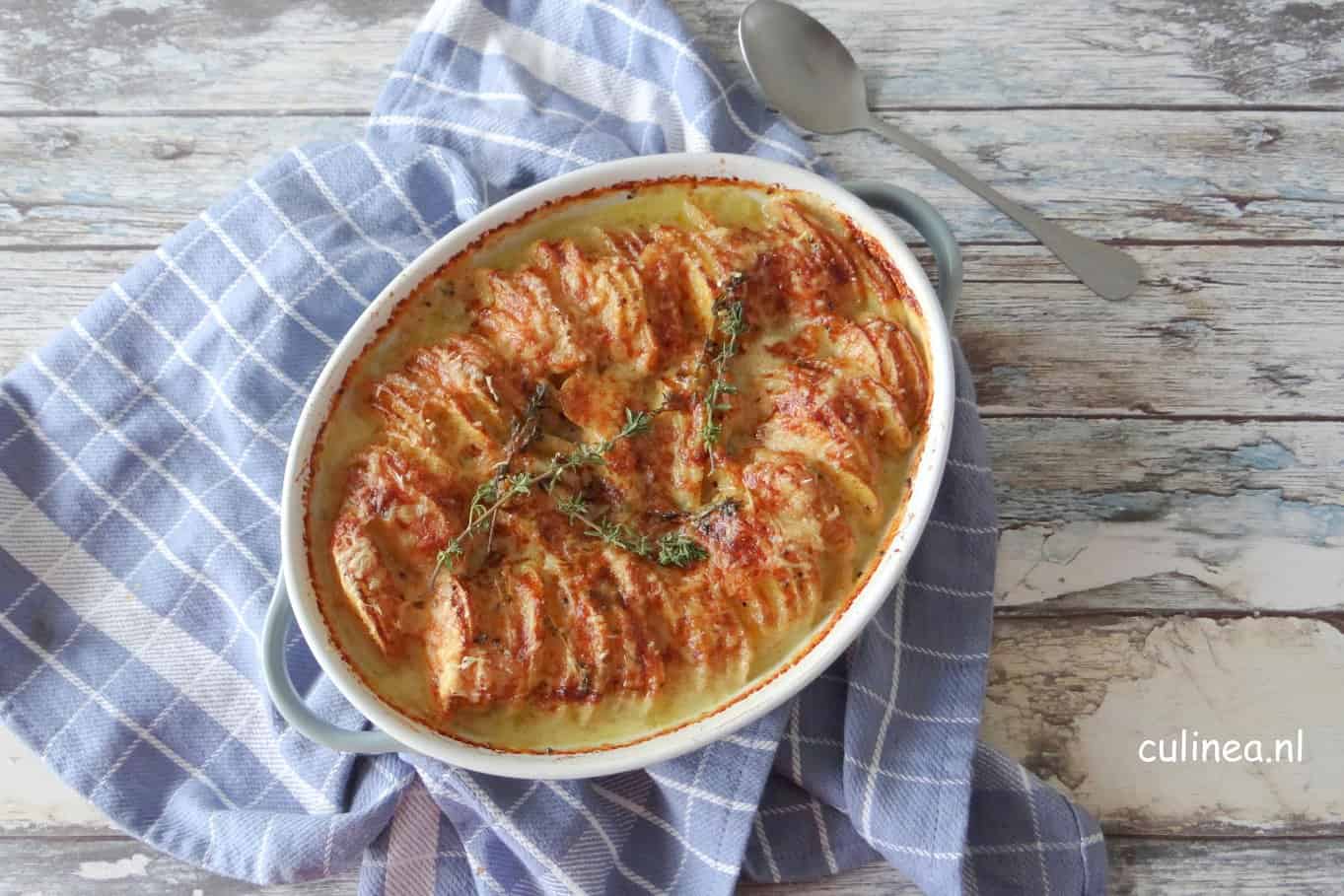 Aardappelgratin Cacio e Pepe