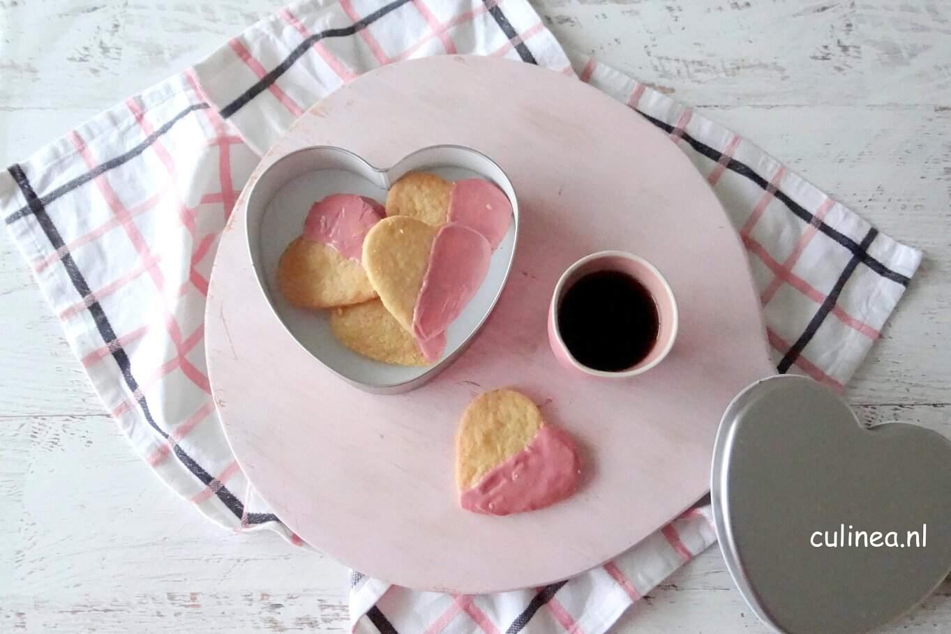 hartvormige koekjes met ruby chocolade