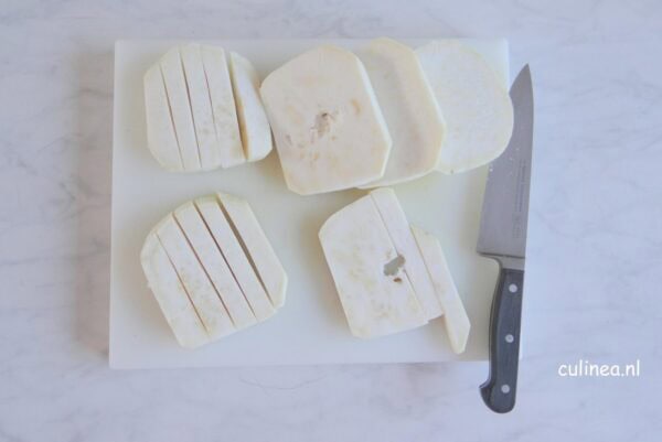 knolselderij frieten