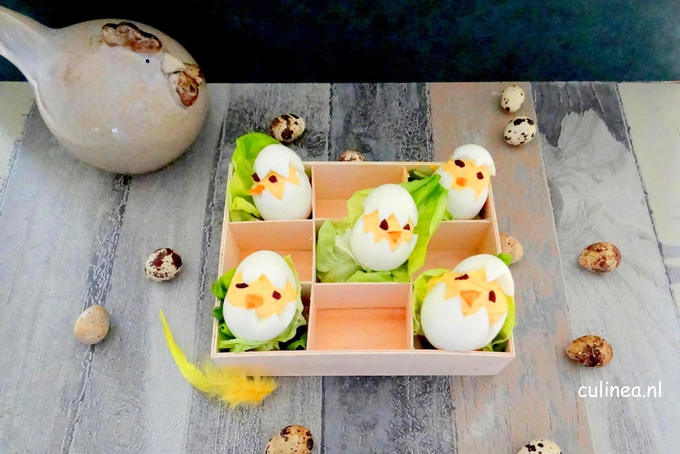 Gevulde eieren voor Pasen