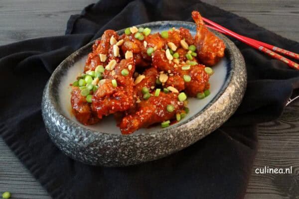 Koreaanse pittige kipkluifjes