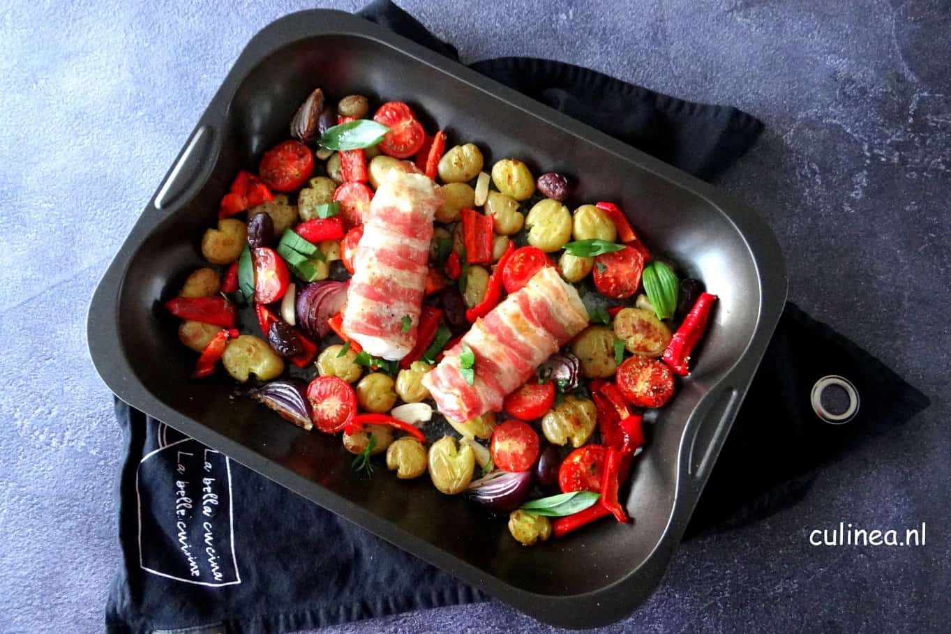 traybake Italiaanse kabeljauw i
