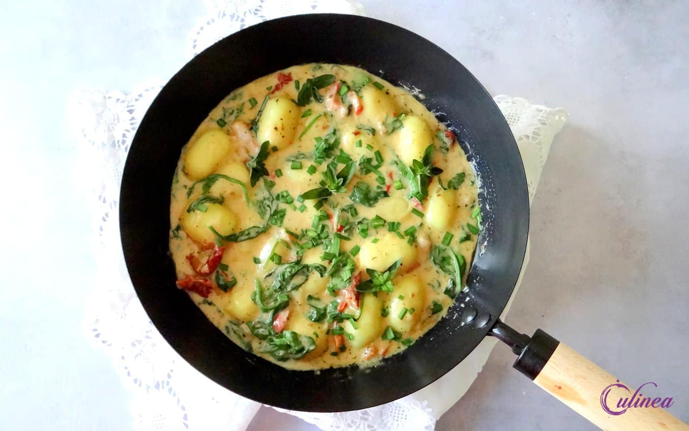 Vegetarische romige gnocchi