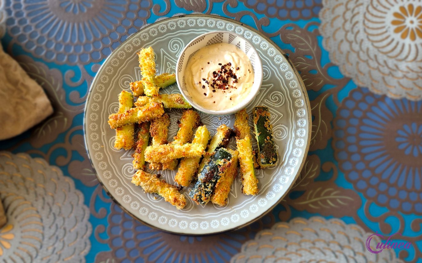 Courgette frieten met fetadip