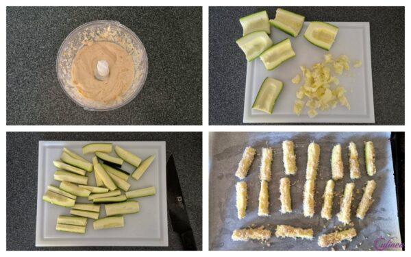 Courgette frieten met fetadip