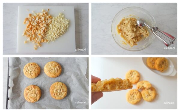 Witte chocolade macadamia koeken