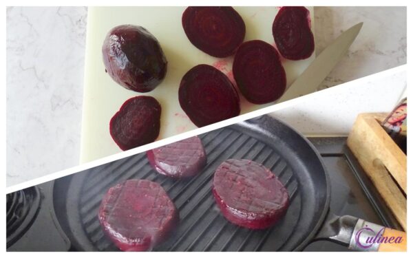 Vega hamburger van rode biet