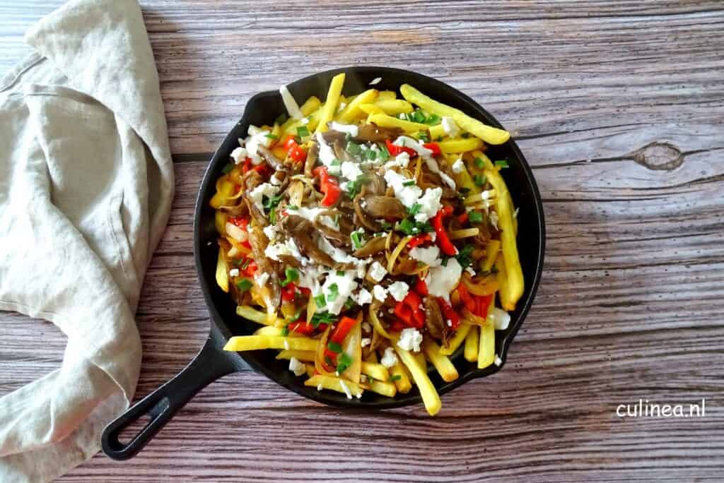 Patatje met oesterzwammen gyros