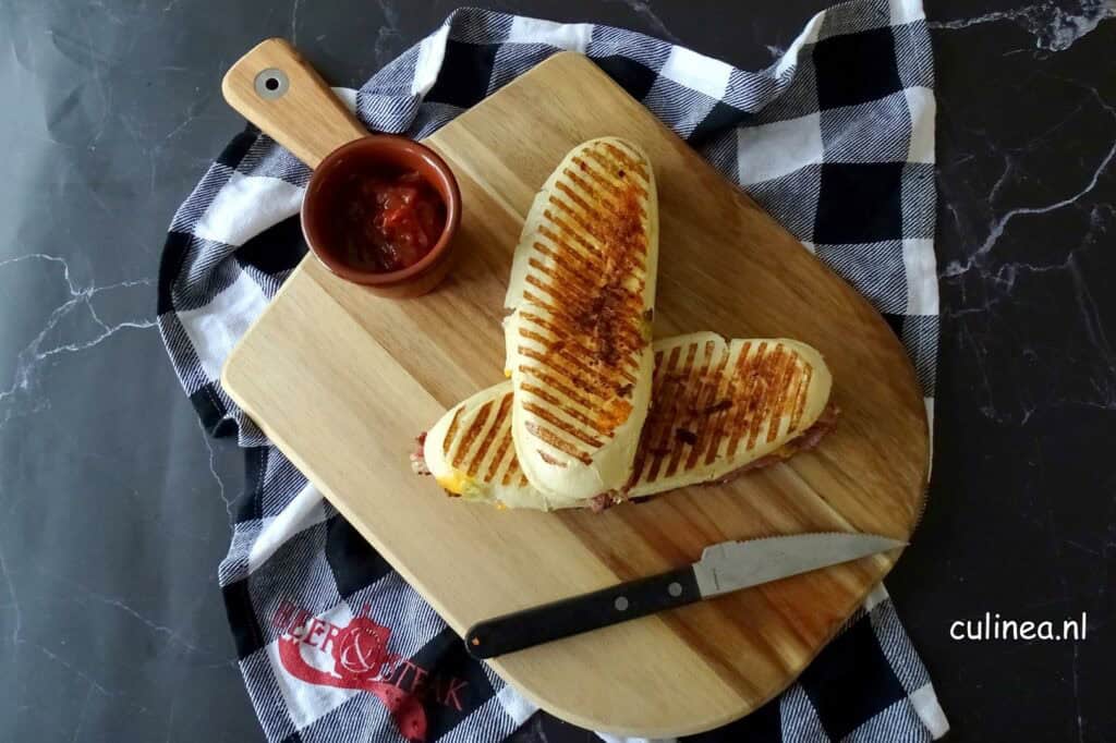 Steak and cheese panini