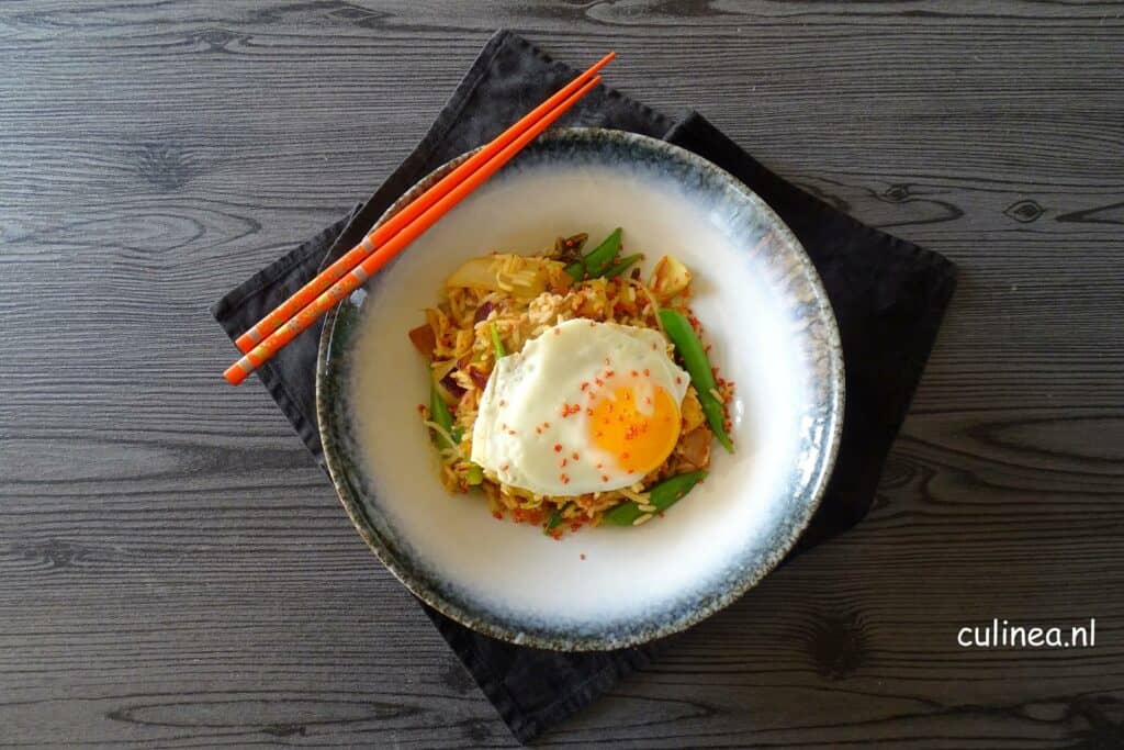 Gebakken rijst met kimchi
