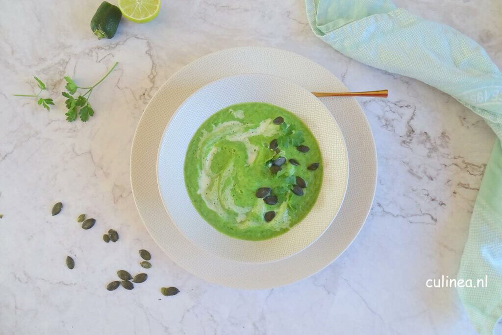 Bloemkool green goddess soep