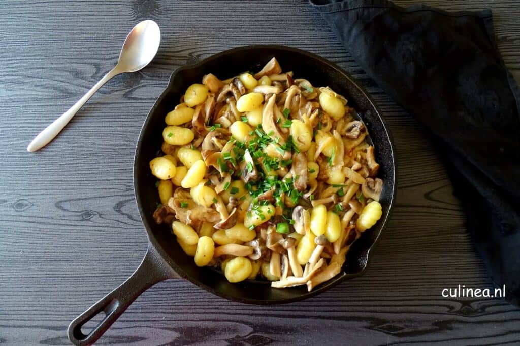 Gnocchi met paddenstoelenroomsaus