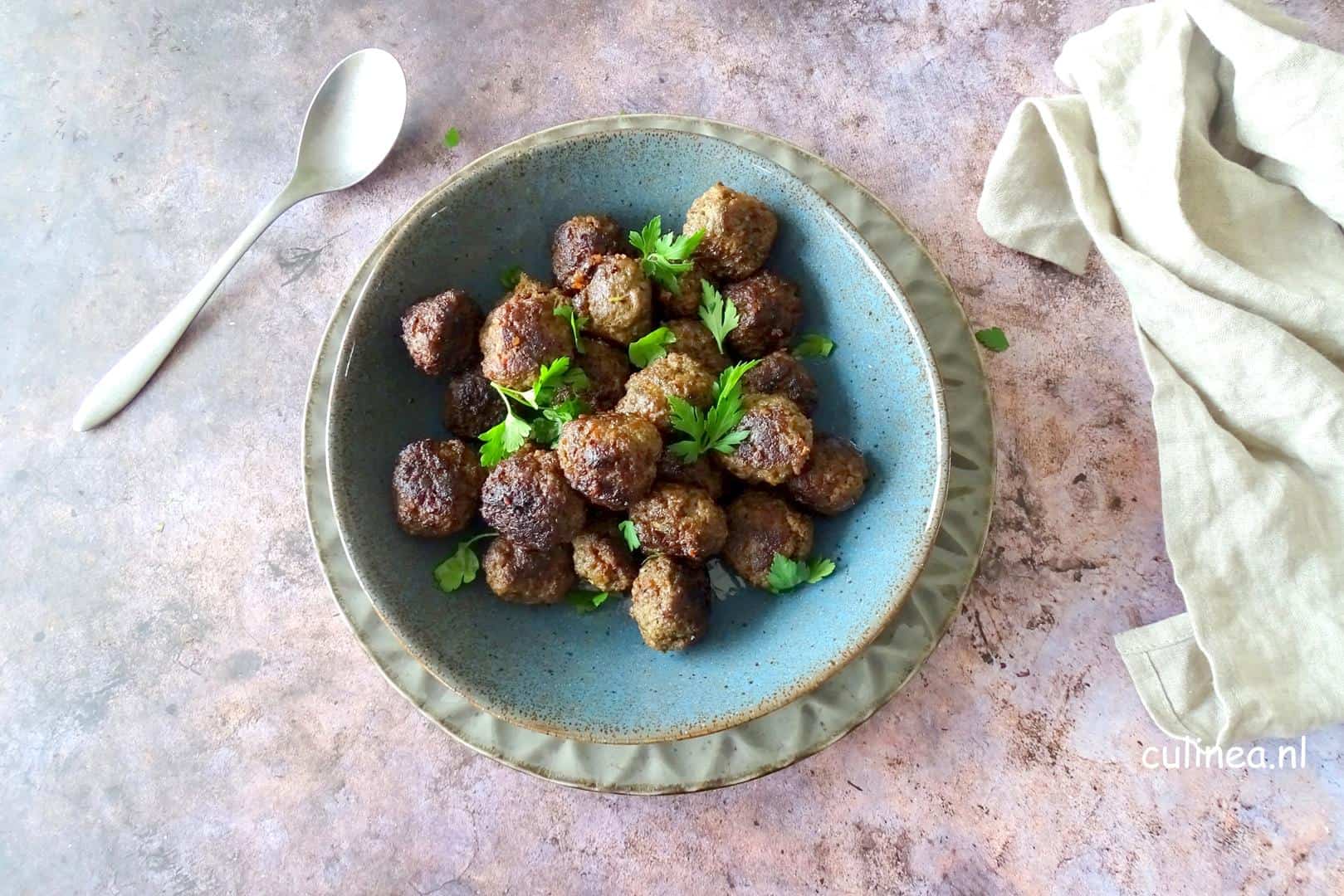 Pesto gehaktballetjes