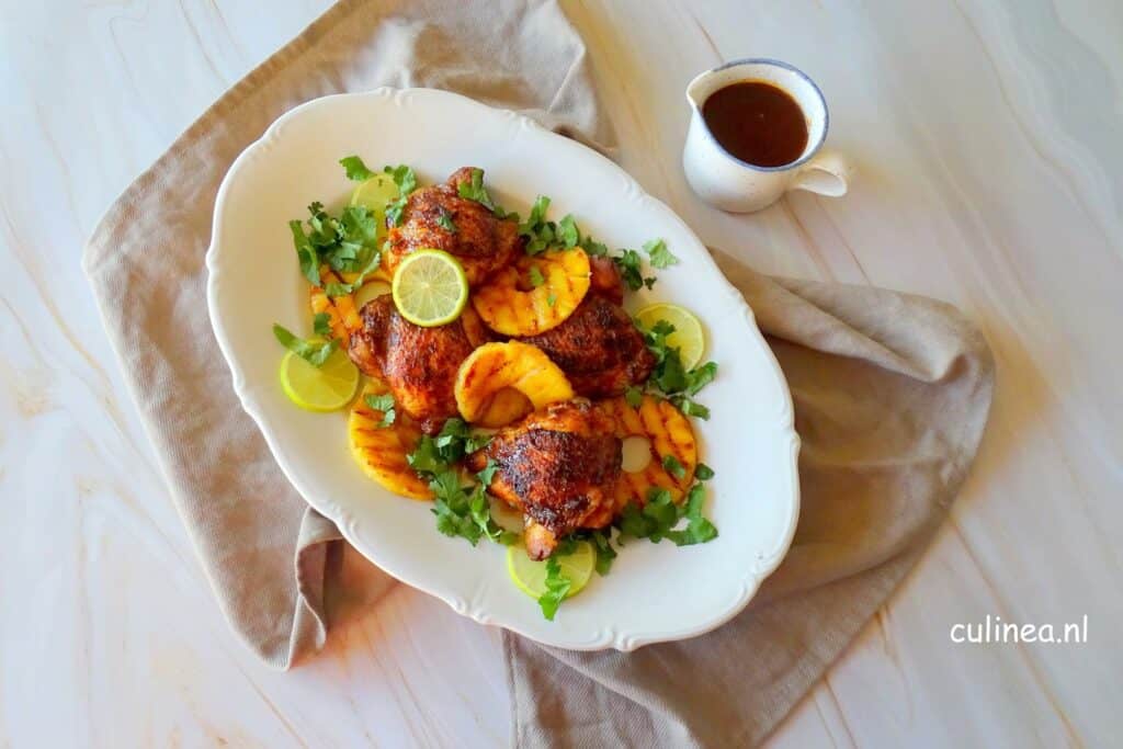 Tropische Hawaï kip Huli huli