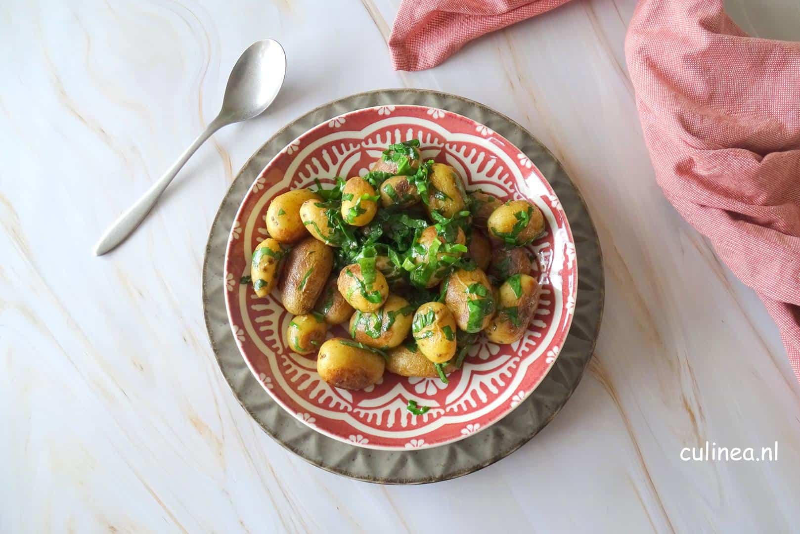 Gebakken krieltjes met daslook