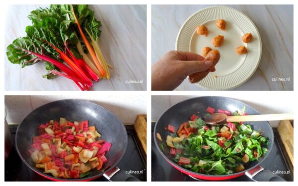 Pasta met Snijbiet en Balletjes