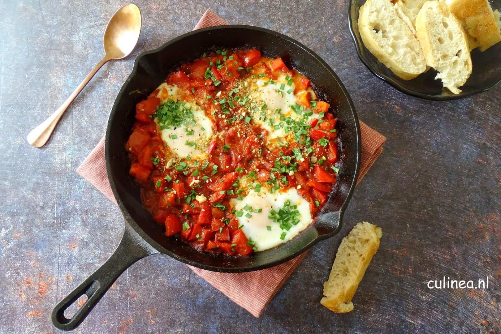 Shakshuka groentestoof met eieren
