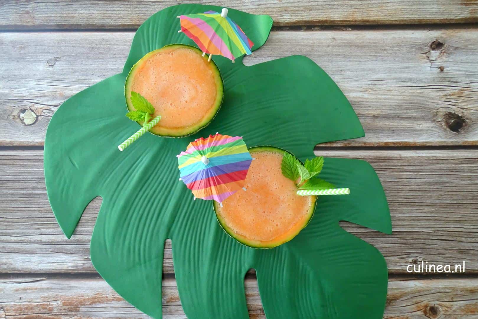 Frozen cantaloupe meloen daiquiri