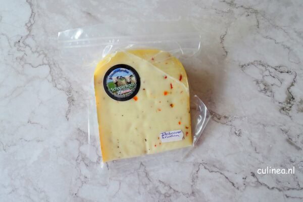 Groene asperge stamppot met kaasblokjes