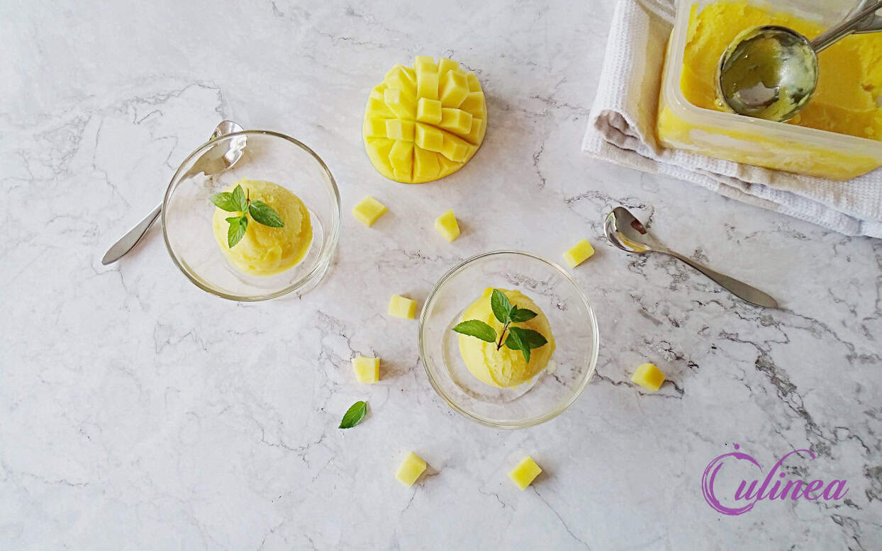 Mango sorbetijs zelf maken