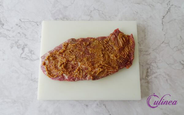 Miso flat iron steak