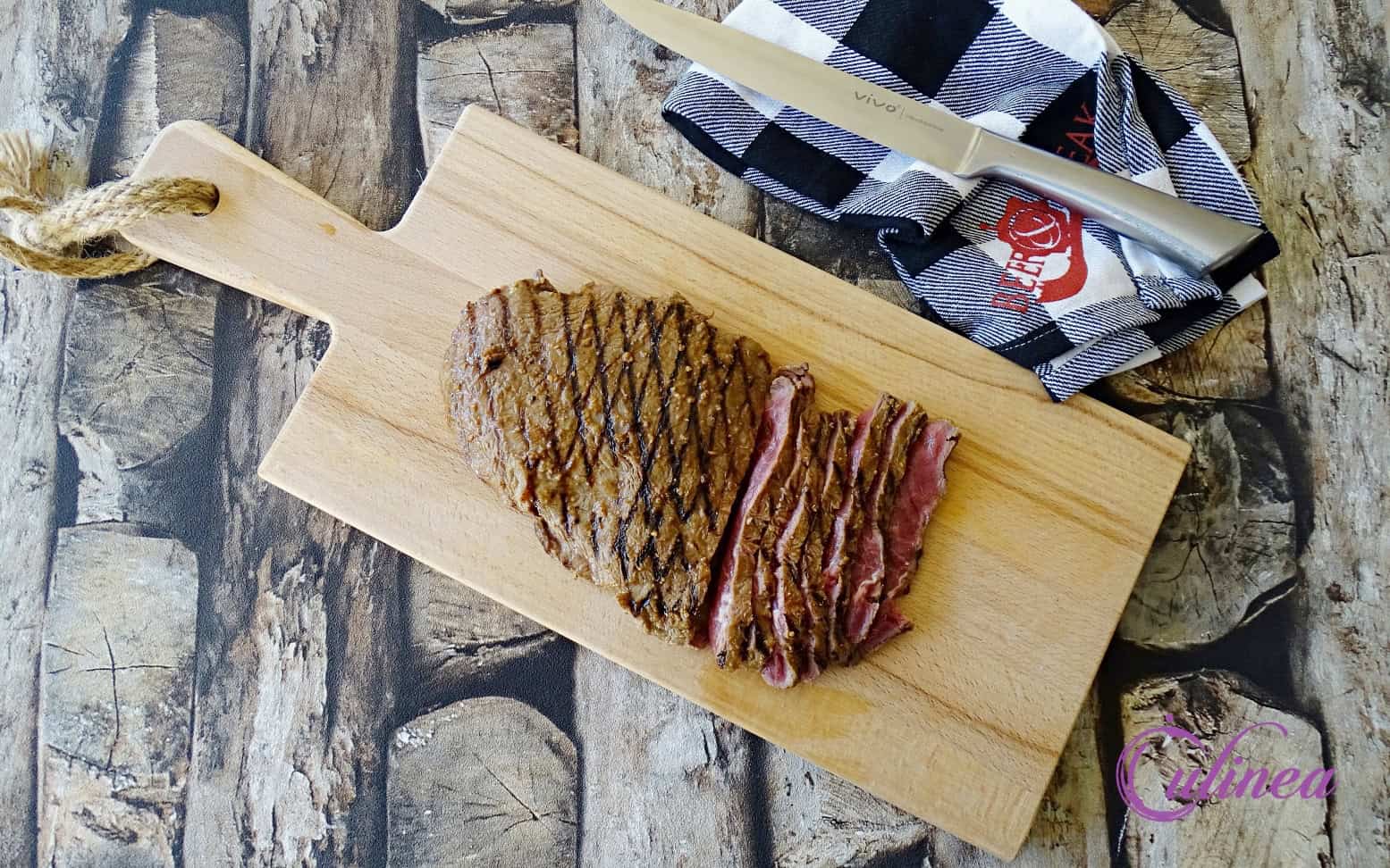 Miso flat iron steak