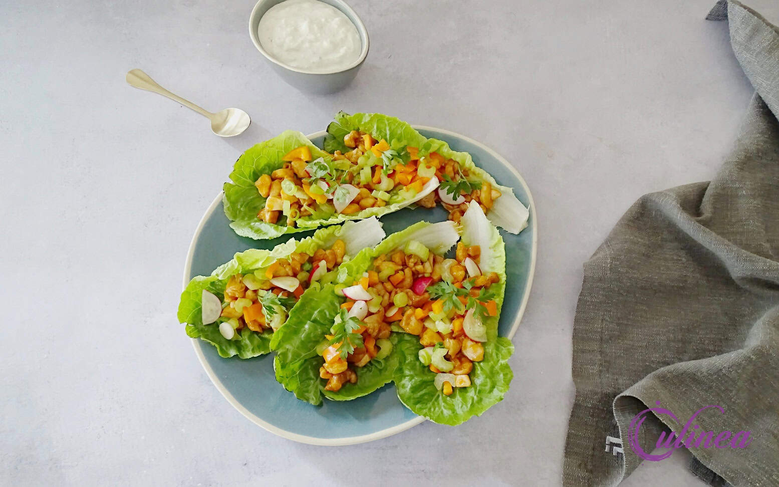 Slawraps met spicy kipstukjes