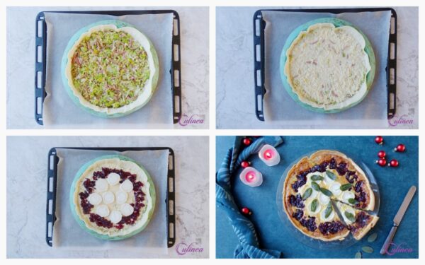 Quiche met Prei, Geitenkaas en Cranberries