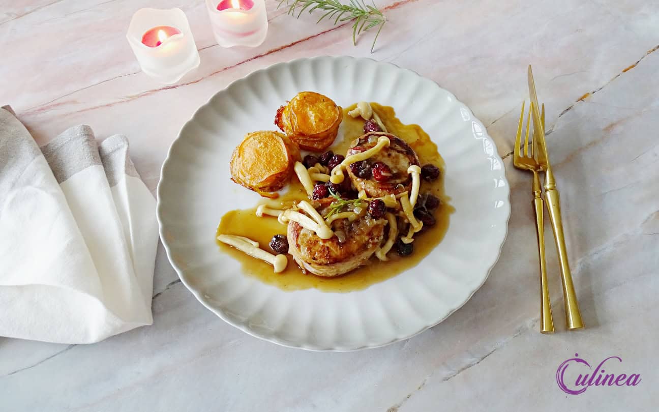 Varkensmedaillons in Pedro Ximenez saus