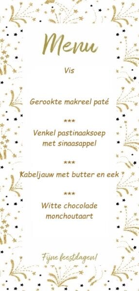 Vier verschillende Kerstmenu’s