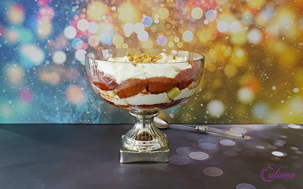 Trifle met gestoofde kweeperen