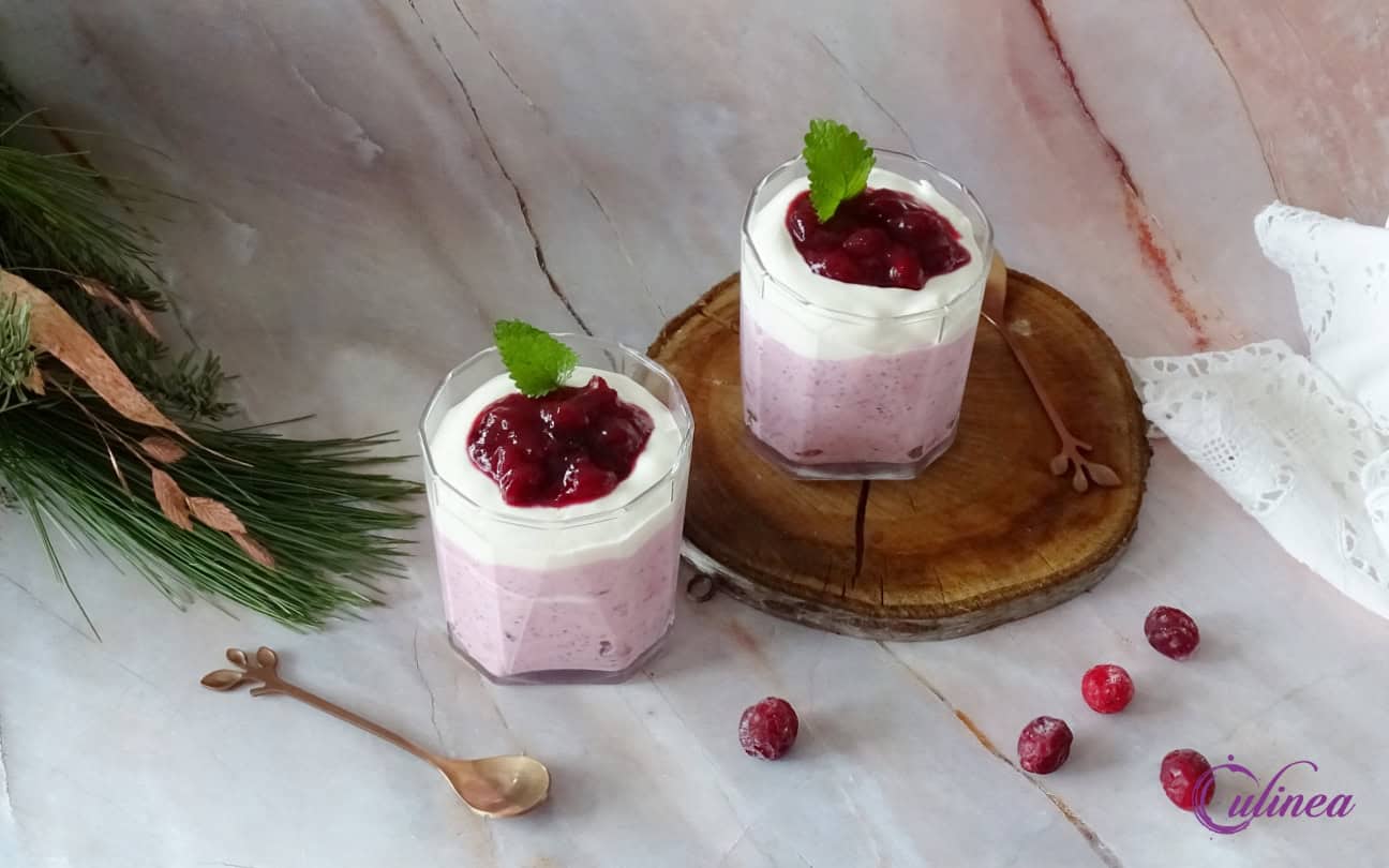 Cranberry chiapudding