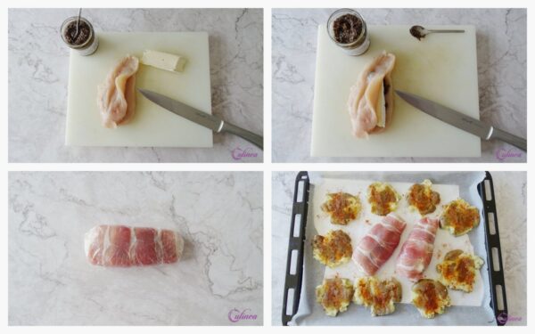 Kipfilet gevuld met brie en truffeltapenade