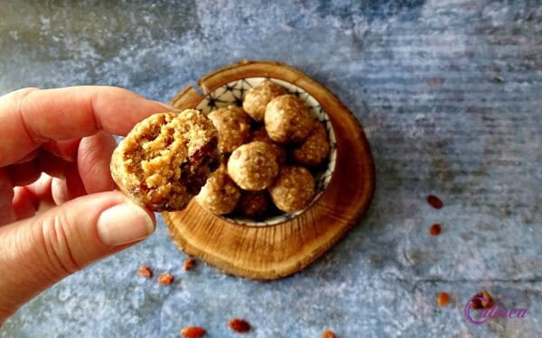 Rum raisin bliss balls
