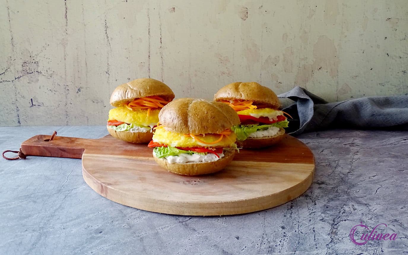 Vegetarisch broodje kaasschnitzel