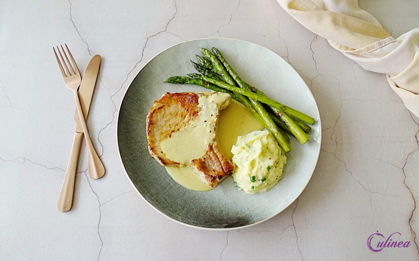 Karbonade met mosterdsaus