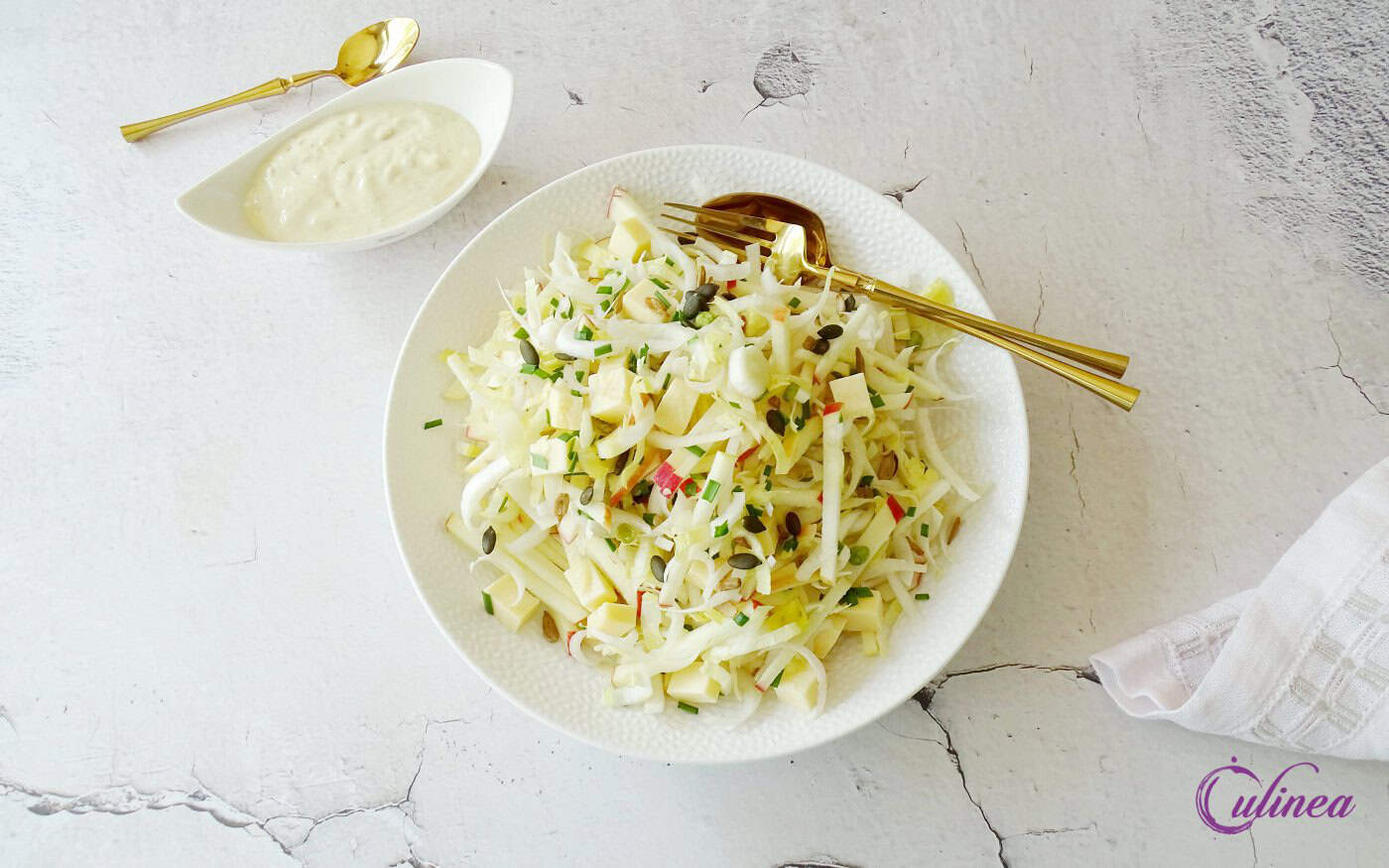 Witlofsalade met appel en kaas