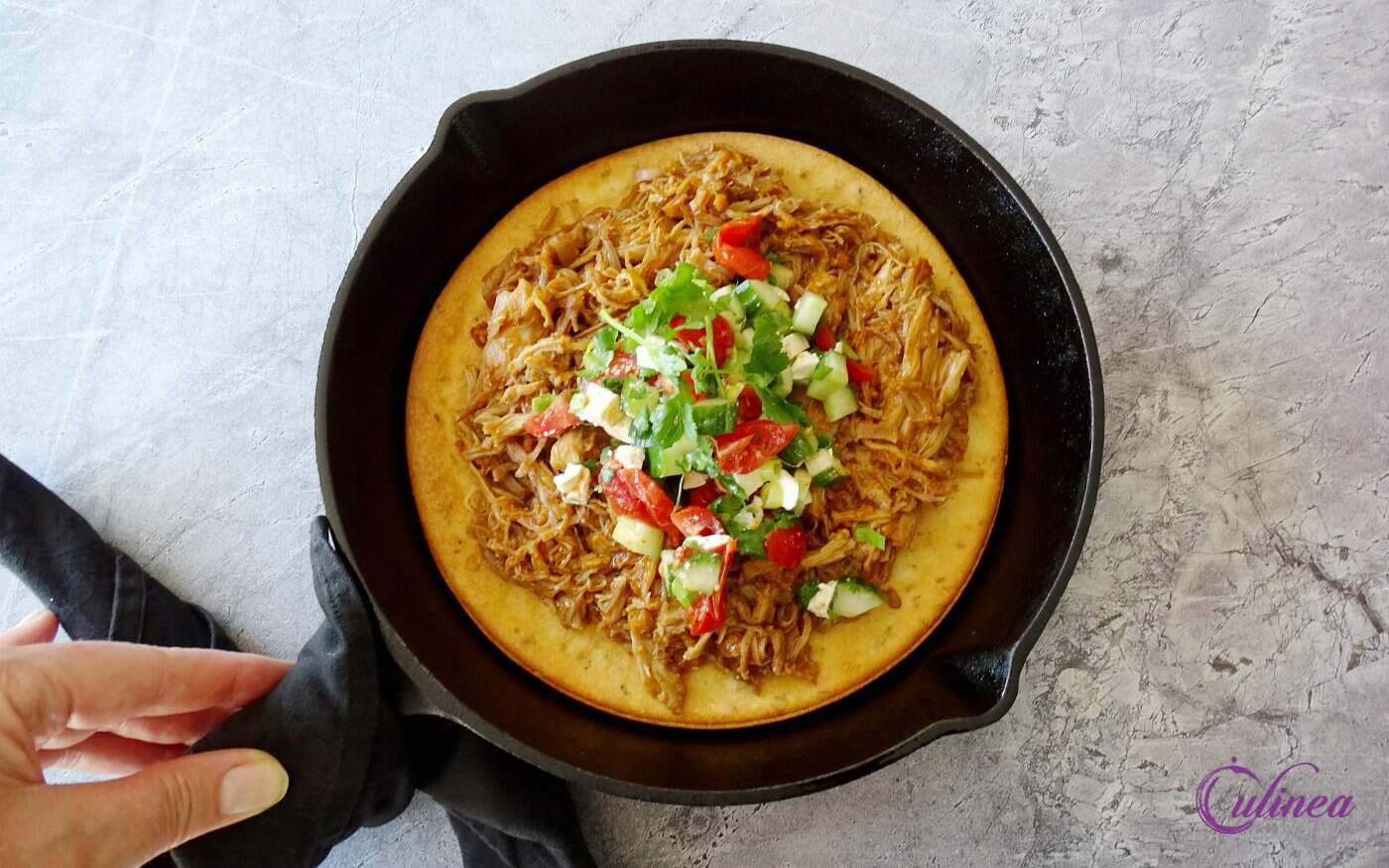 Yorkshire pudding met pulled pork