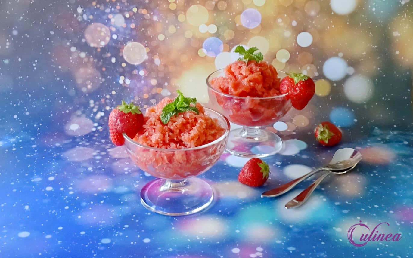 Aardbeien Crodino granita