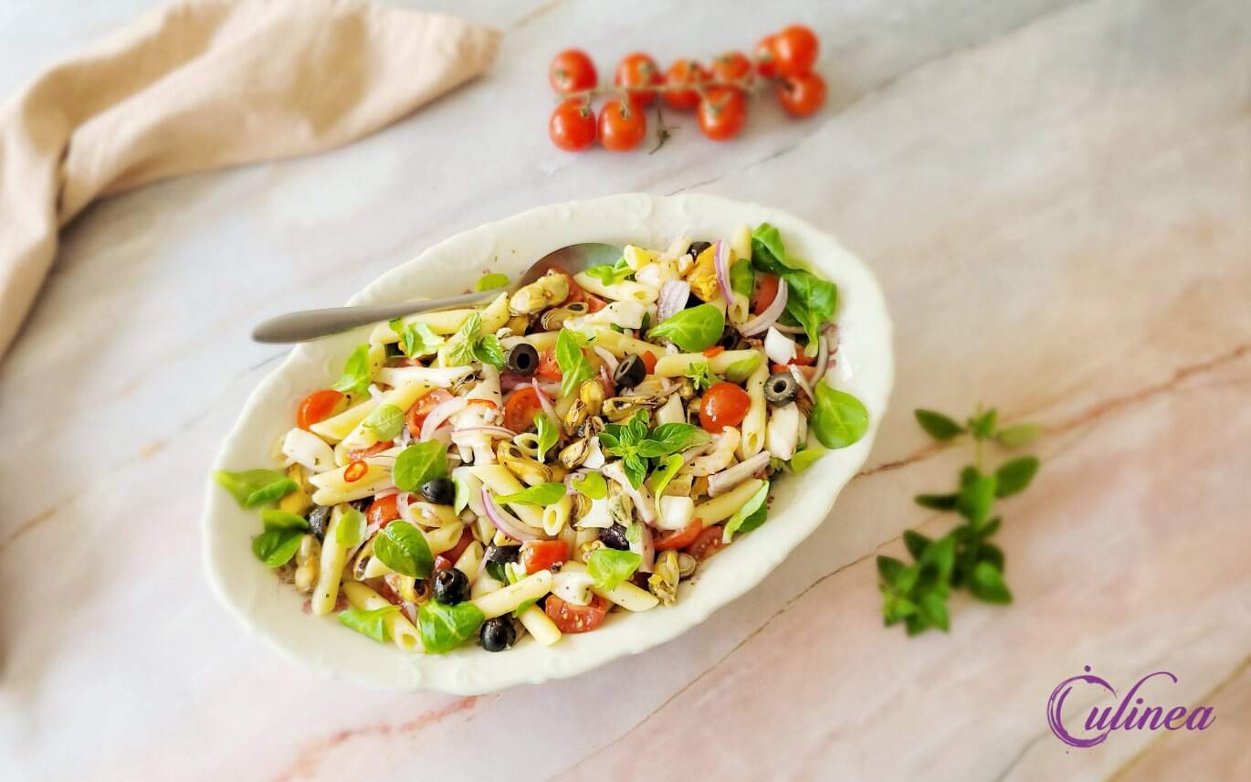 Pastasalade met zeevruchten