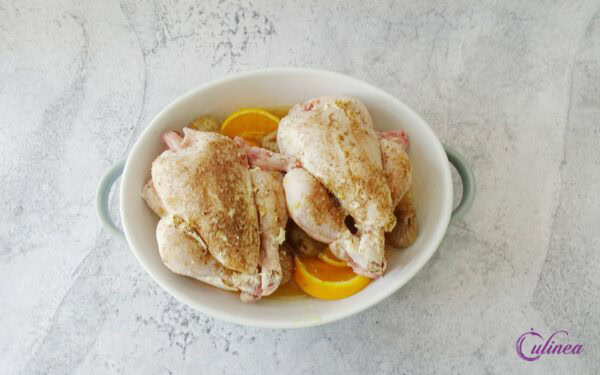 Poussin met sinaasappel en vijgen