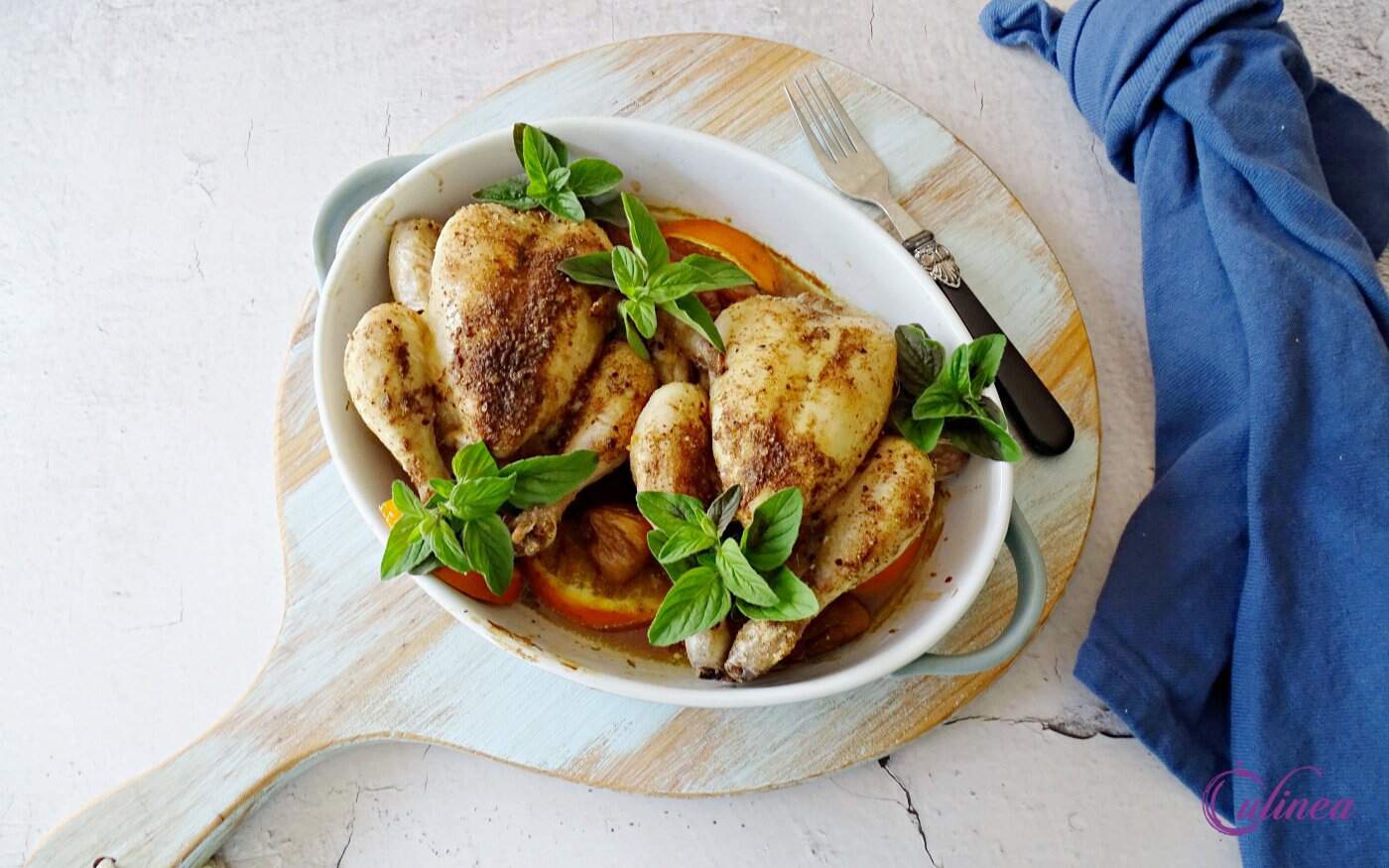 Poussin met sinaasappel en vijgen