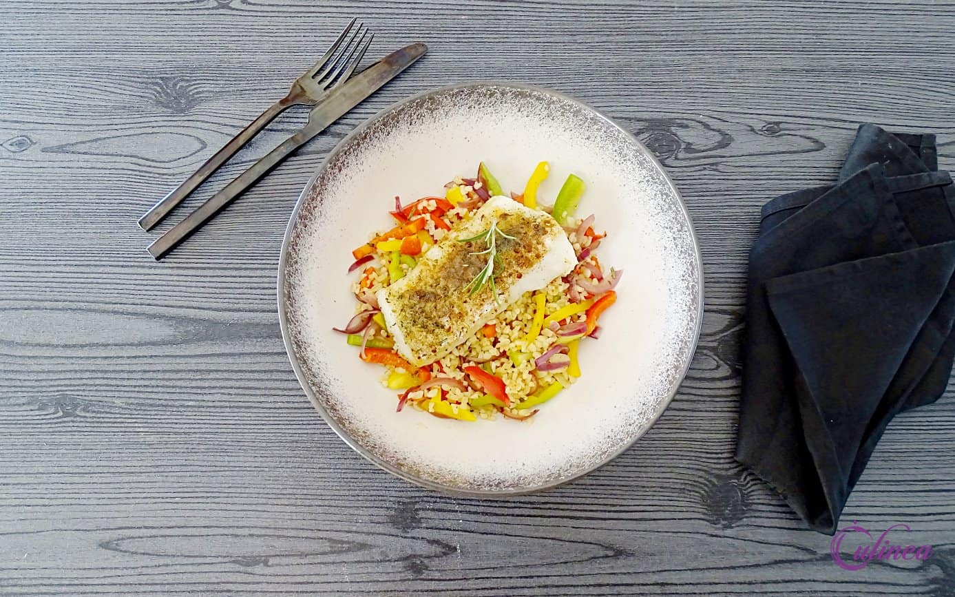 Kabeljauw met gyroskruiden uit de airfryer