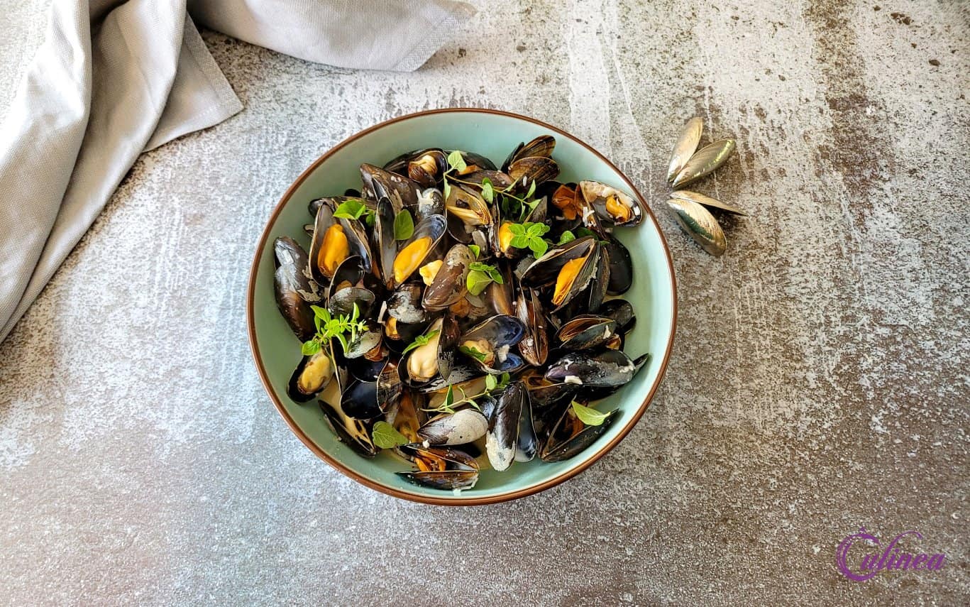 Mosselen in citroen knoflooksaus