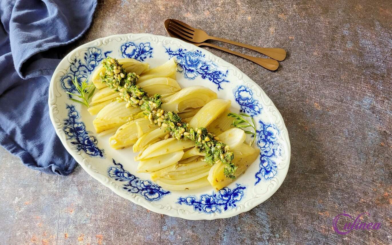 Venkel met dragon salsa verde