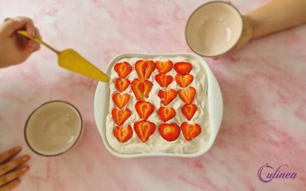 Aardbeienjam icebox cakejes